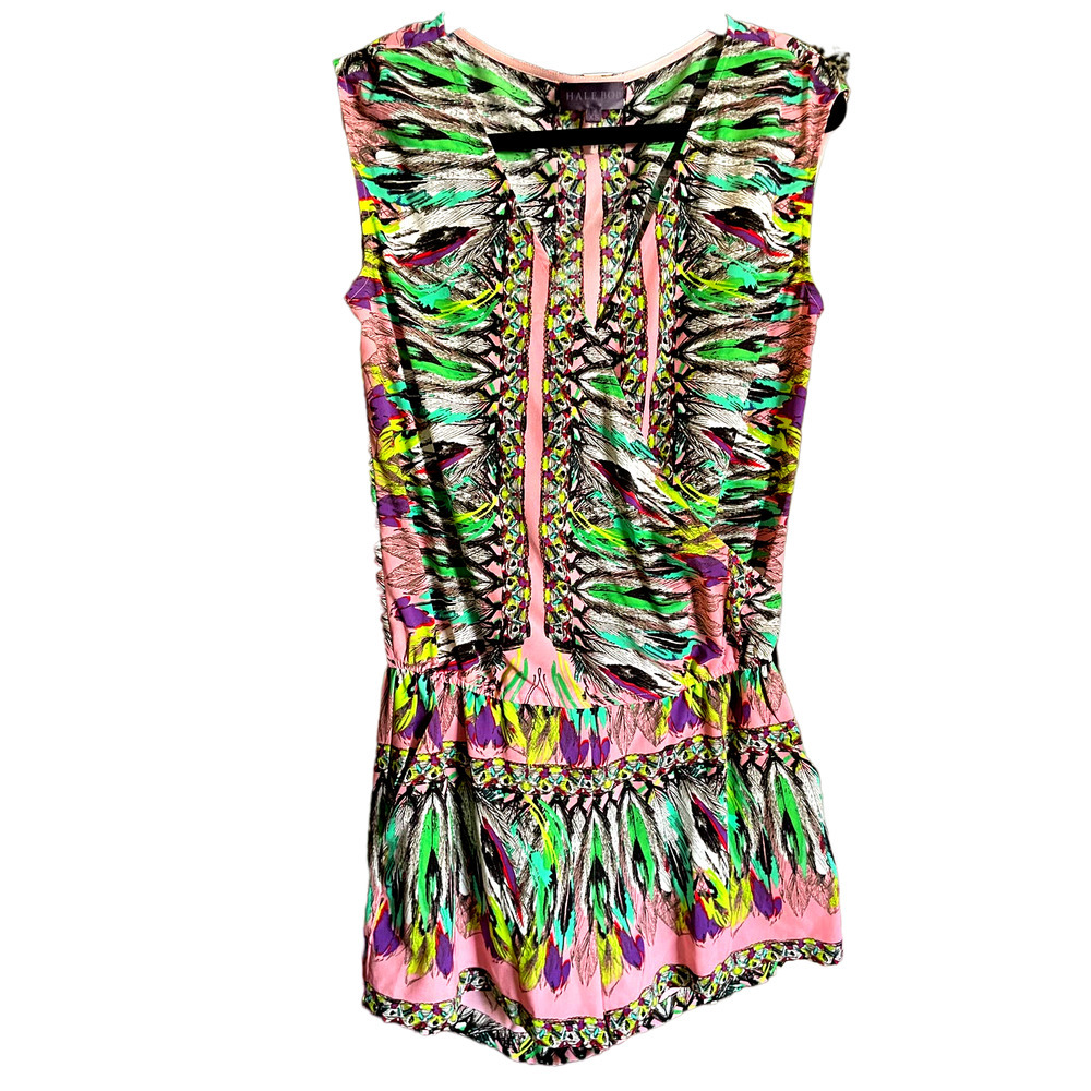 HALE Bob Green Pink Black Romper